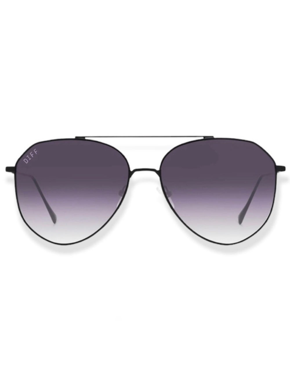 DIFF Jane Sunglasses Aviators Matte Black Frame Grey Gradient Lenses - Picture 10 of 10